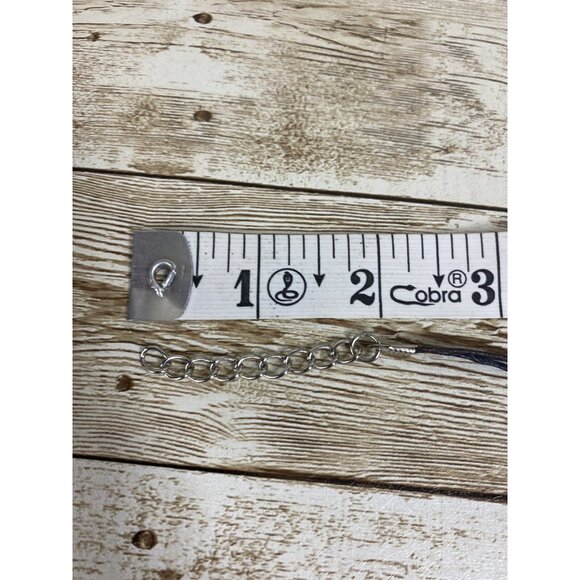 Art Glass Pendant Corded Necklace Boho Chic Choker Vtg Handmade Colors Beachy - Picture 5 of 8